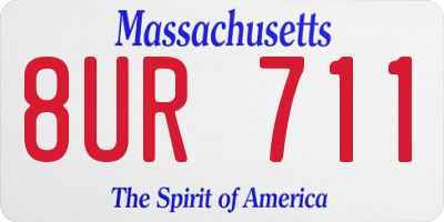 MA license plate 8UR711