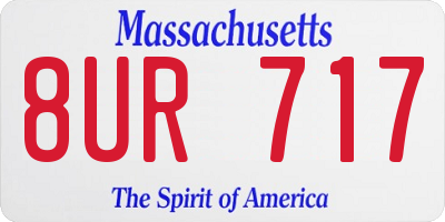 MA license plate 8UR717