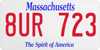 MA license plate 8UR723