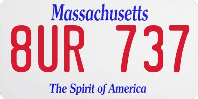 MA license plate 8UR737