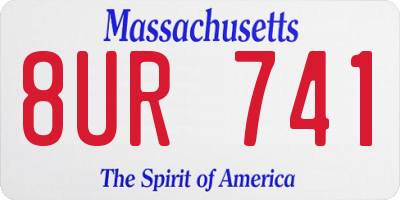 MA license plate 8UR741