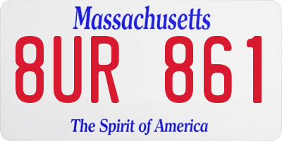 MA license plate 8UR861