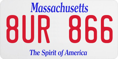 MA license plate 8UR866
