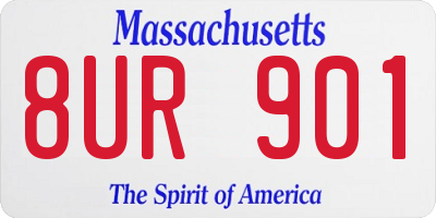 MA license plate 8UR901