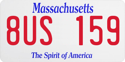 MA license plate 8US159