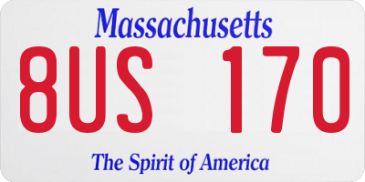 MA license plate 8US170