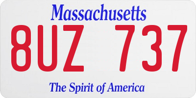 MA license plate 8UZ737