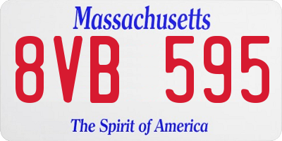 MA license plate 8VB595