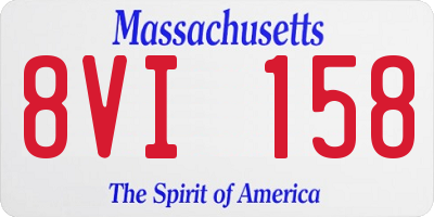 MA license plate 8VI158
