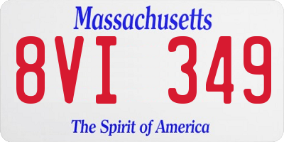 MA license plate 8VI349