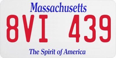 MA license plate 8VI439