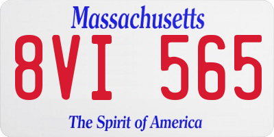 MA license plate 8VI565