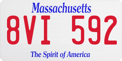 MA license plate 8VI592