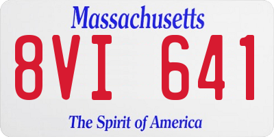 MA license plate 8VI641