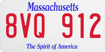 MA license plate 8VQ912