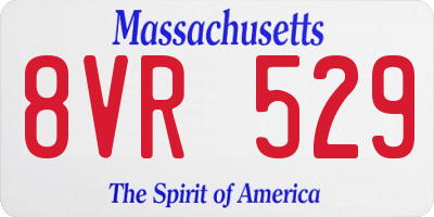 MA license plate 8VR529