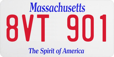 MA license plate 8VT901