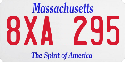 MA license plate 8XA295