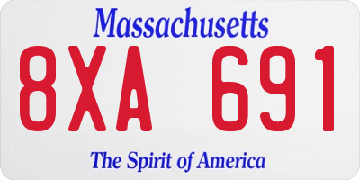 MA license plate 8XA691