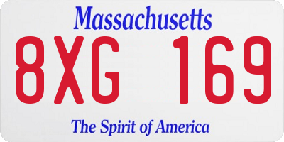 MA license plate 8XG169