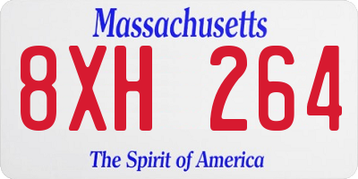 MA license plate 8XH264