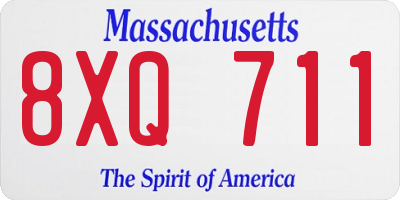 MA license plate 8XQ711