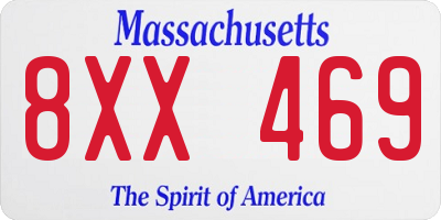 MA license plate 8XX469