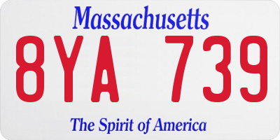 MA license plate 8YA739