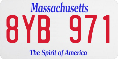 MA license plate 8YB971