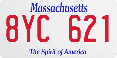 MA license plate 8YC621