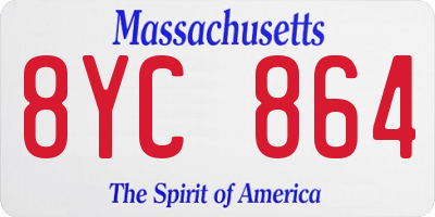 MA license plate 8YC864