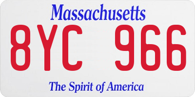 MA license plate 8YC966