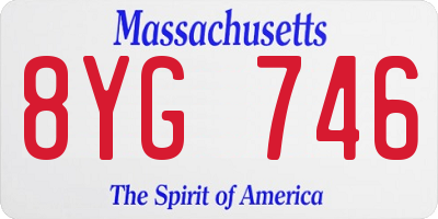 MA license plate 8YG746