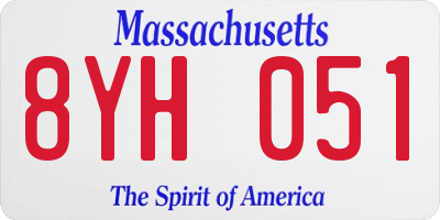 MA license plate 8YH051