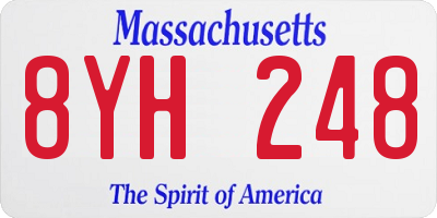 MA license plate 8YH248