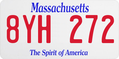 MA license plate 8YH272