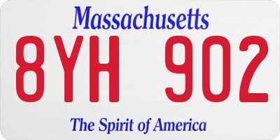 MA license plate 8YH902