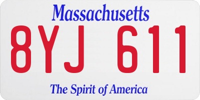MA license plate 8YJ611