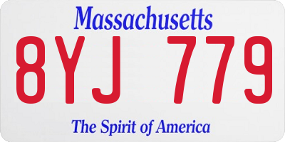 MA license plate 8YJ779