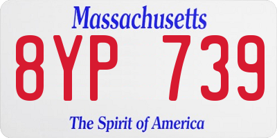 MA license plate 8YP739