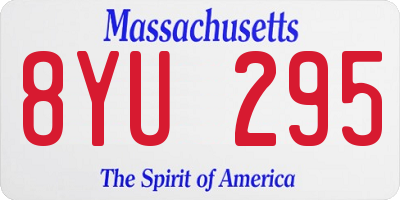 MA license plate 8YU295