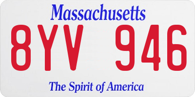 MA license plate 8YV946