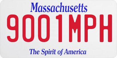 MA license plate 9001MPH