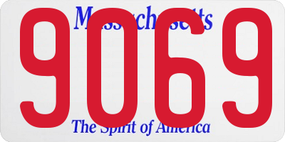 MA license plate 9069