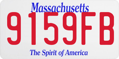 MA license plate 9159FB