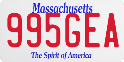 MA license plate 995GEA