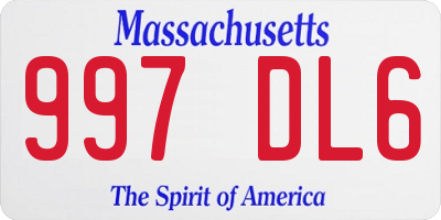 MA license plate 997DL6