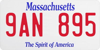 MA license plate 9AN895