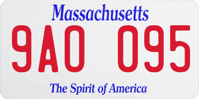 MA license plate 9AO095