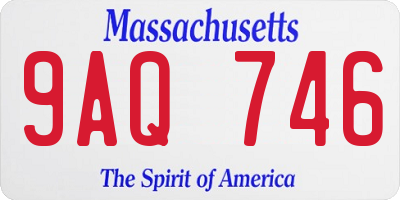MA license plate 9AQ746